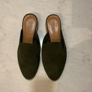 Indigo rd Forrest green mules